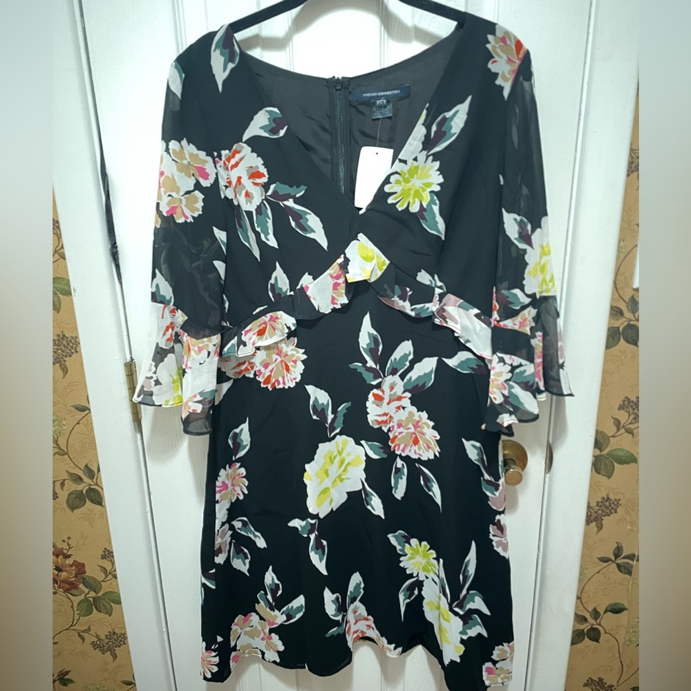 French Connection navy Floral Dress